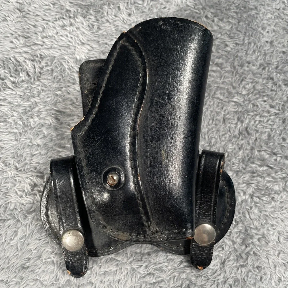 Vintage Brauer Bros Mfg Co St Louis MO Leather Holster DS321 Paddle Gun Belt OWB